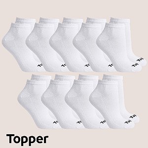 Kit 9 Meias Topper Cano Baixo Uso Casual