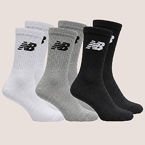 Kit 3 Meias New Balance Cano Longo Algodão Confonto