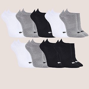 Kit 9 Meias De Algodão New Balance Cano Invisível Conforto