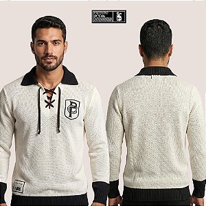 Kit Camiseta Retrô Corinthians 1914 em Tricô Faixa Edição Limitada e Numeração