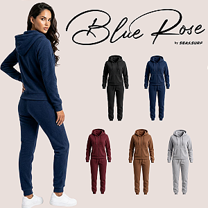 Conjunto Feminino Com Forro Flanelado e Capuz Plush