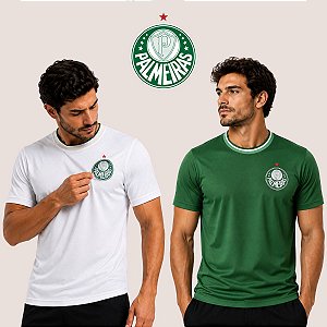 Camiseta Palmeiras Masculina Com Emblema Bordado
