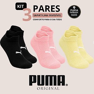 Kit Com 3 Meias Esporte Sapatilha em Poliamida Leve e Respirável