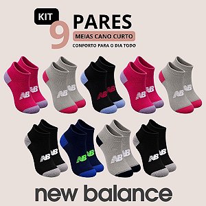 Kit 9 Pares de Meia Infantil Cano Curto Confortável Uso Casual