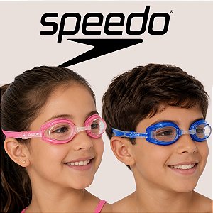 Óculos Speedo Izy Small Infantil para Natação Ajustável Silicone Antiembaçante UV