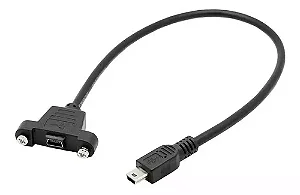 Cabo Mini Usb Macho Para Femea - 30 Cm