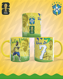 CANECA VINICIUS JÚNIOR PERSONALIZADA 325ml