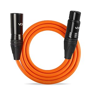 Cabo XLR Macho x XLR Fêmea 1m Laranja VOIK Connect Series