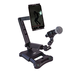 Suporte Para Celular de Mesa Com Encaixe de Microfone Voik M-TR12