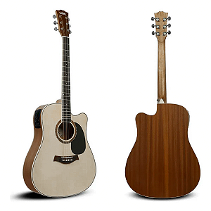Violão Elétrico VOIK Serenata Folk Aço Spruce Mogno Origin Series