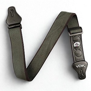 Correia P/ Guitarra Violão C/ Porta Palheta Voik VCPP-13 Green