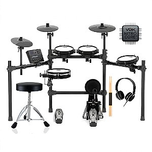 Bateria Eletrônica Bluetooth Mesh 9 Peças Voik Dream-800