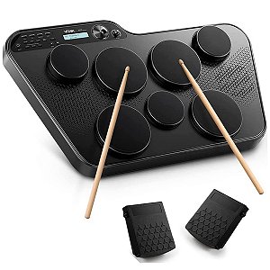 Bateria Eletrônica Portatil 7 Pads Voik Beat-70 com Baqueta