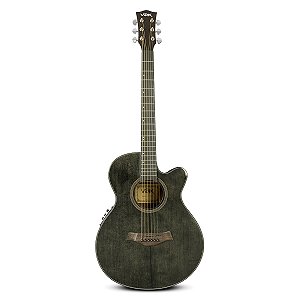 Violão Elétrico VOIK DM45-E Nightwood Fishman Presys+ Cutaway Aço