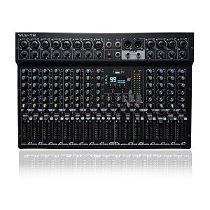 Mesa De Som Interface 12 Canais Voik VLV-12 USB PC Bluetooth