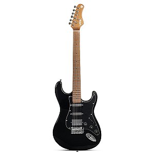 Guitarra Eletrica Voik 500 Obsidian Gloss Black Forge Series