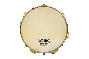 Pandeiro Profissional Voik Pv10 Couro Animal 10" Master Series
