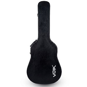 Case Para Violão Voik BB-400L Couro Sintético Acolchoamento em Pelúcia Com Alça de Mão Cor Preto