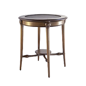 Mesa Lateral de Apoio Império Madeira Redonda 70x79cm Vintage - Para Salas