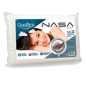Travesseiro Nasa 50x70cm Espuma Visco Elástica Antiácaro - Maciez e Conforto