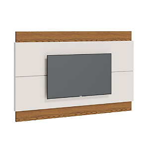 Painel Classic TV Até 60 Polegadas Parede Sala de Estar 2.6m Off White/Freijó MDP