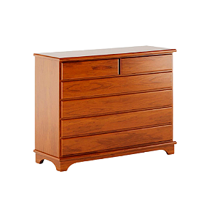 Cômoda Raquel 6 Gavetas 100x100cm Madeira Maciça