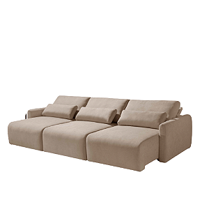 Sofá Monett Retrátil e Reclinável com Molas 2,68m