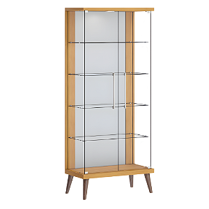 Cristaleira Tiffany 2 Portas MDF 76cm com LED