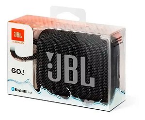 Caixa De Som Portátil Bluetooth Jbl Go 3 4.2w À Prova D'água Cor Preto