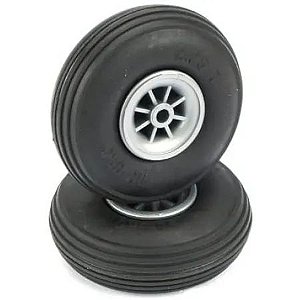 Low-bounce Treaded Wheels 3-1/2 (2) ( 89mm)