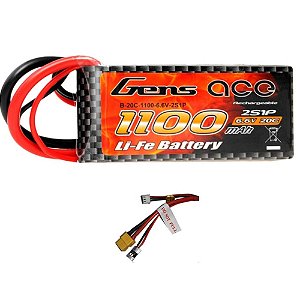 Gens Ace 6.6v 1100mah 20c Life Futaba/xt60