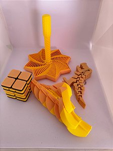 Kit Sensorial 3 em 1 Fidget Toys 3D Bola Estrela Cubo Infinito Anti Stress