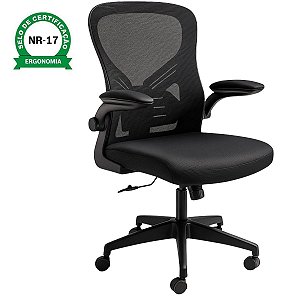 Cadeira De Escritório Brin7 B7-007 Ergonômica Estofado Mesh