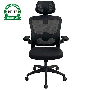 Cadeira De Escritório Com Apoio De Lombar 3D Brin7 B7-010-PT