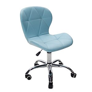 Cadeira De Escritorio Giratoria Ajustável Brin7 Azul