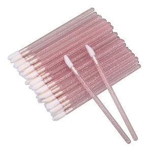 Aplicador de Batom Descartável 50 unidades. Nas cores  Rosa, roxo, branco, preto e vermelho.