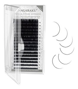 Cílios Nagaraku Fio A Fio E Volume Russo Curvatura D Mix Espessura 0.05