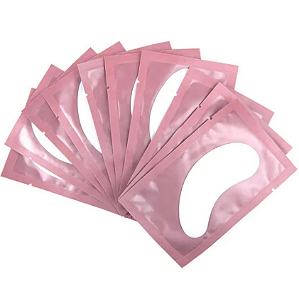 PADS EM GEL PROTETOR DE PALPEBRAS EXTENSAO DE CILIOS 50 UNIDADES (Rosa e Preto)