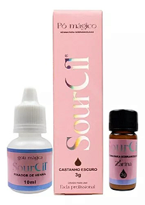 HENNA PARA SOBRANCELHA SOURCIL 3G - CASTANHO ESCURO