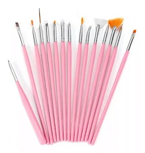 Kit De Pincel 15 Pincéis Unha