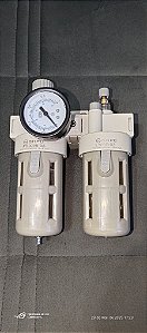 Filtro Eliminador De Água E Lubrificador de Óleo Com Regulador Pressão (FR+L)