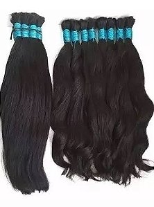 Cabelo humano liso ondulado 65/70 indiano