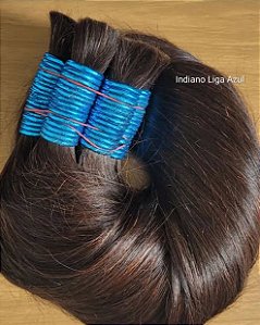 Cabelo liso ondulado liga azul 55/60 cm liso ondulado