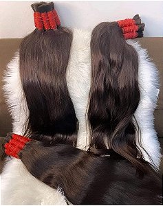 Cabelo humano liso indiano castanho