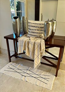 Manta Boho Sol cru 120x180 cm