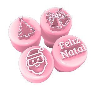 Carimbo para brigadeiro Natal 4 Peças