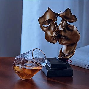 Conjunto de 02 copos de Luxo com fio de ouro TAJ - 550ML