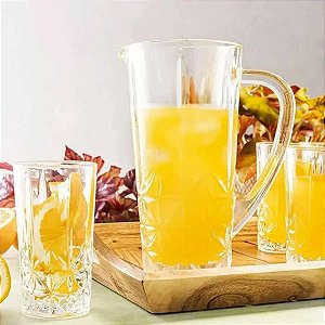 Conjunto 6 Copos e 1 Jarra 1L de Vidro Stella - Wolff (07 peças)
