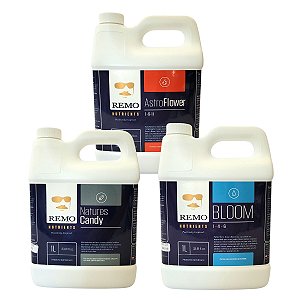Kit Remo Nutrients Bloom, Natures Candy E Astroflower 1l