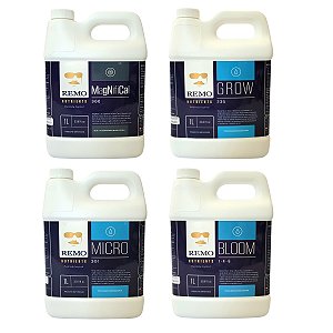 Kit Remo Nutrients Micro, Bloom, Grow, Magnifical 1L